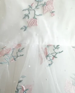 White Aurora Girls Party Dress