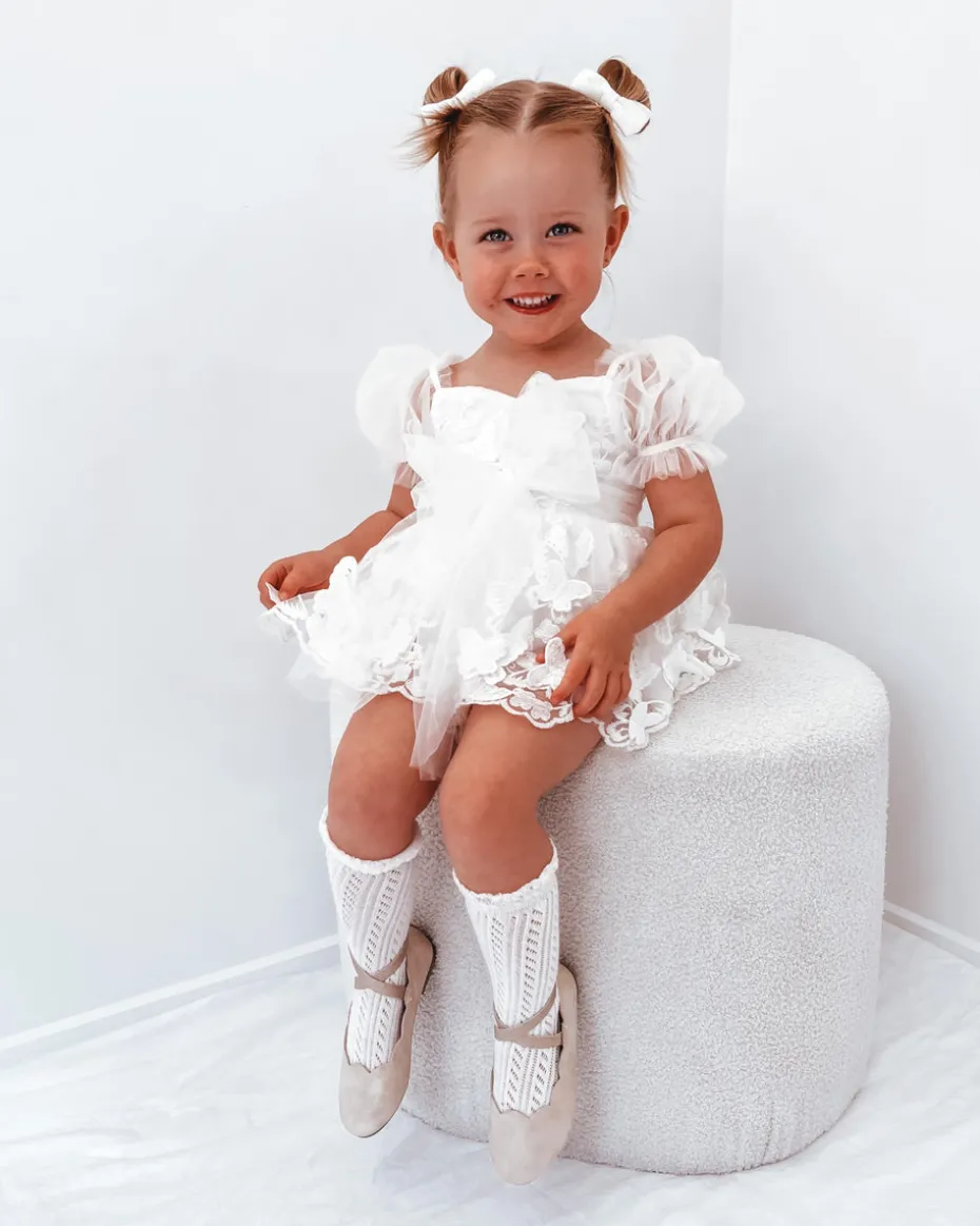 White Baby Girl Tulle Hair Accessories