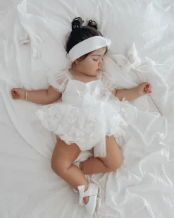 White Baby Girl Tulle Hair Accessories