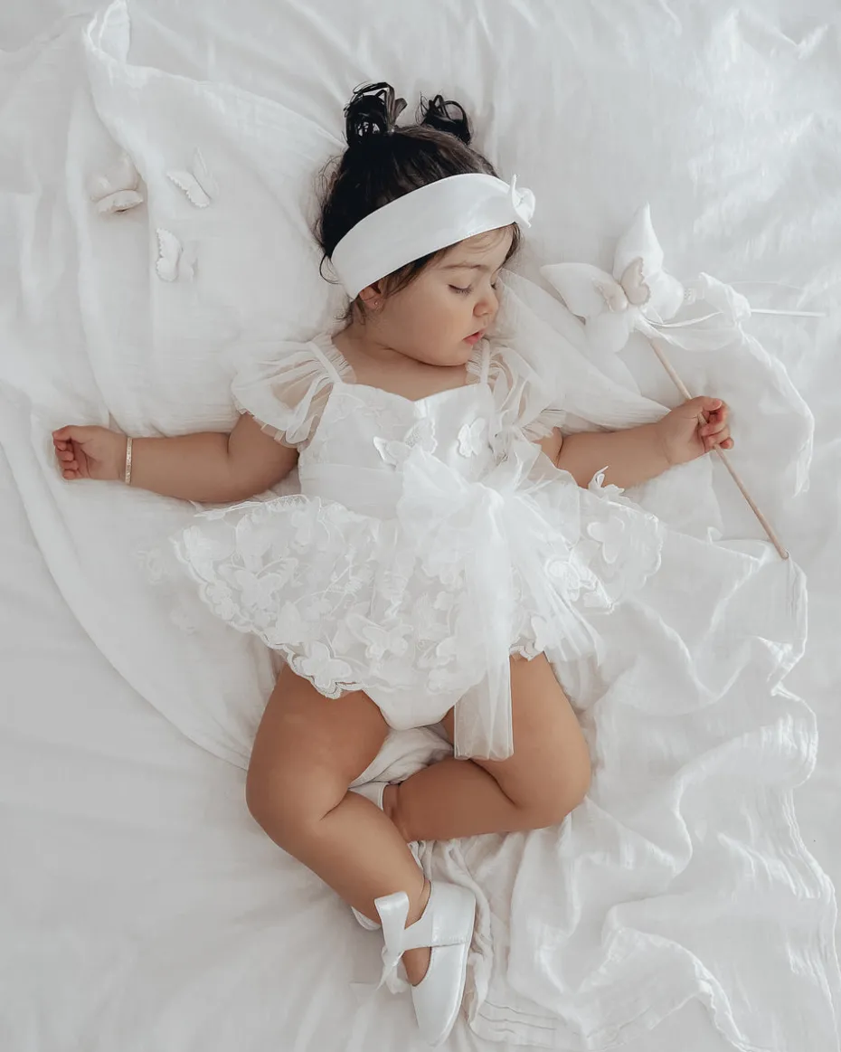 White Baby Girl Tulle Hair Accessories