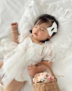 White Blossom Baby Girl Hair Accessories