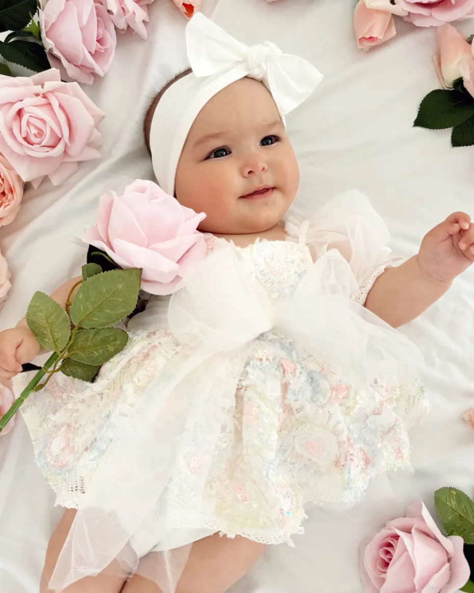 White Blossom Baby Girl Hair Accessories