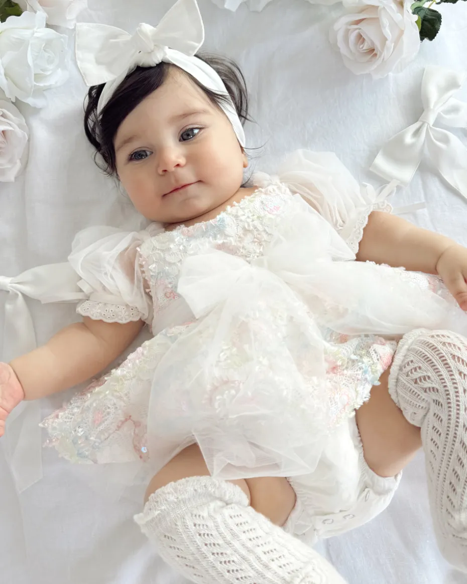 White Blossom Baby Girl Hair Accessories