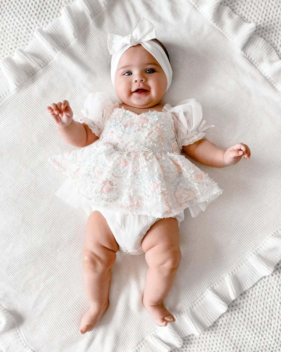 White Blossom Baby Girl Hair Accessories