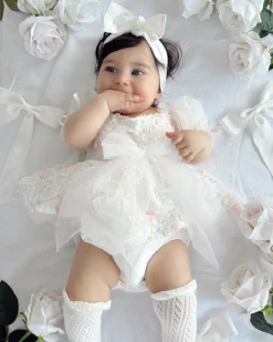 White Blossom Baby Girl Hair Accessories
