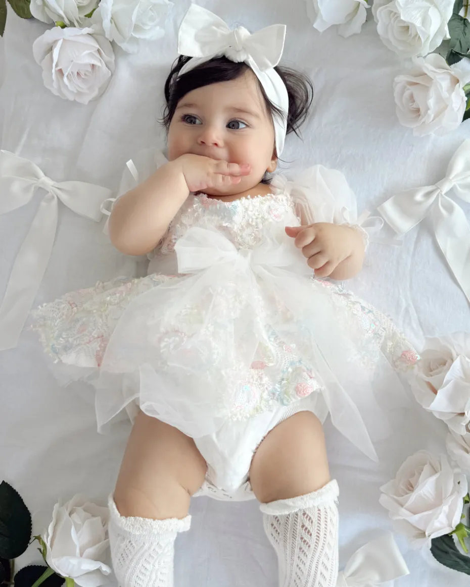 White Blossom Baby Girl Hair Accessories