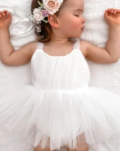 White English Rose Baby Girl Romper