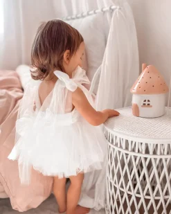 White English Rose Baby Girl Romper