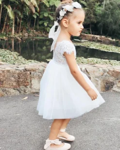 White Flora Flower Girl Dress