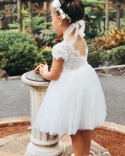 White Flora Flower Girl Dress