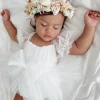 White Flower Fairy Baby Girl Romper