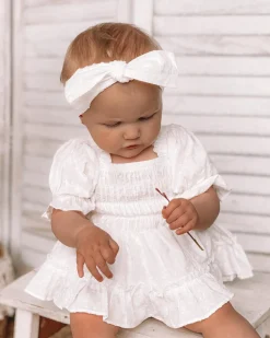White Lila Baby Girl Romper