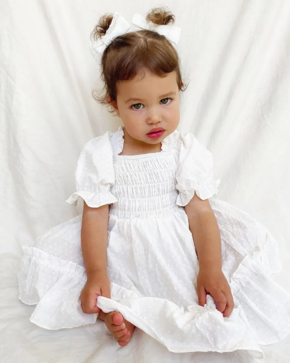White Lila Girls Dress