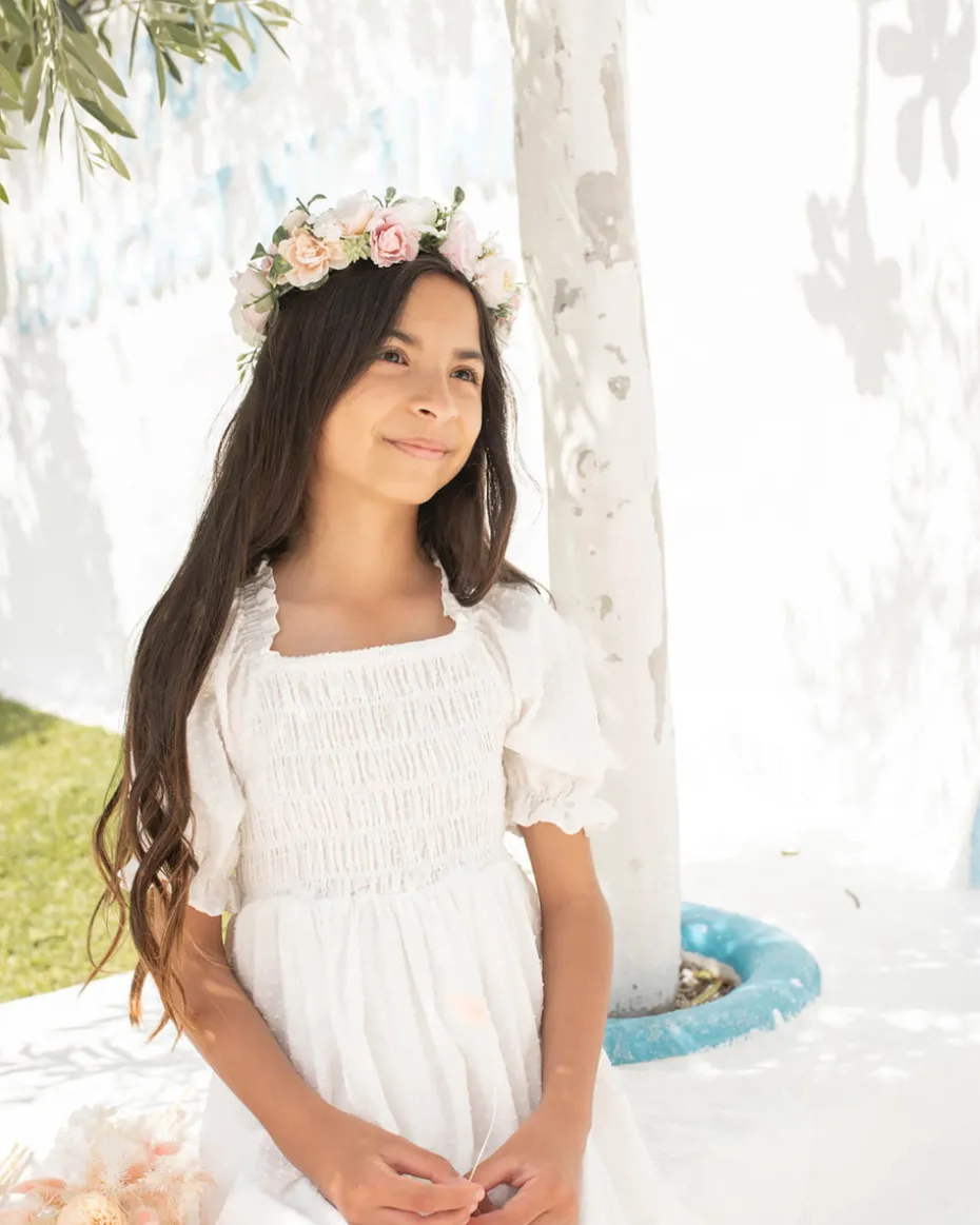 White Lila Girls Dress