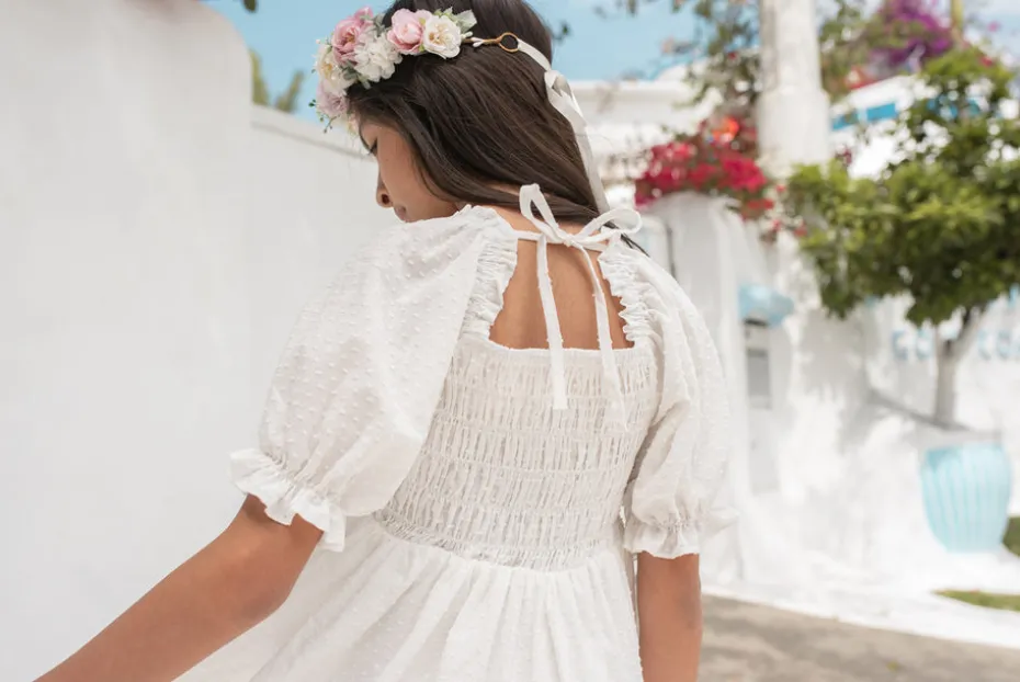 White Lila Girls Dress