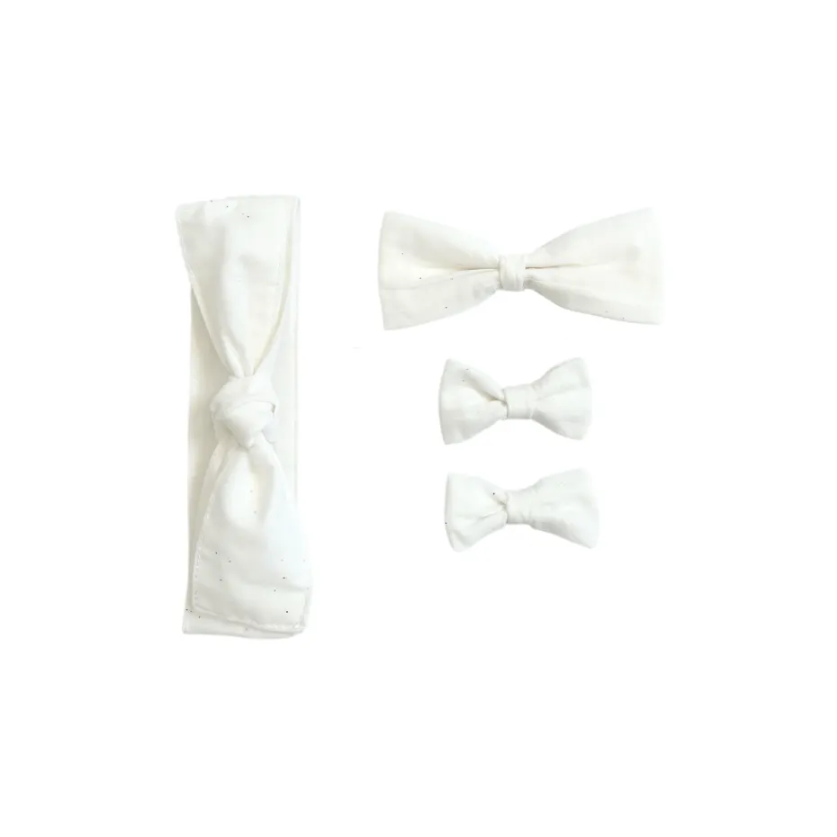White Sparkle Baby Girl Tulle Hair Accessories