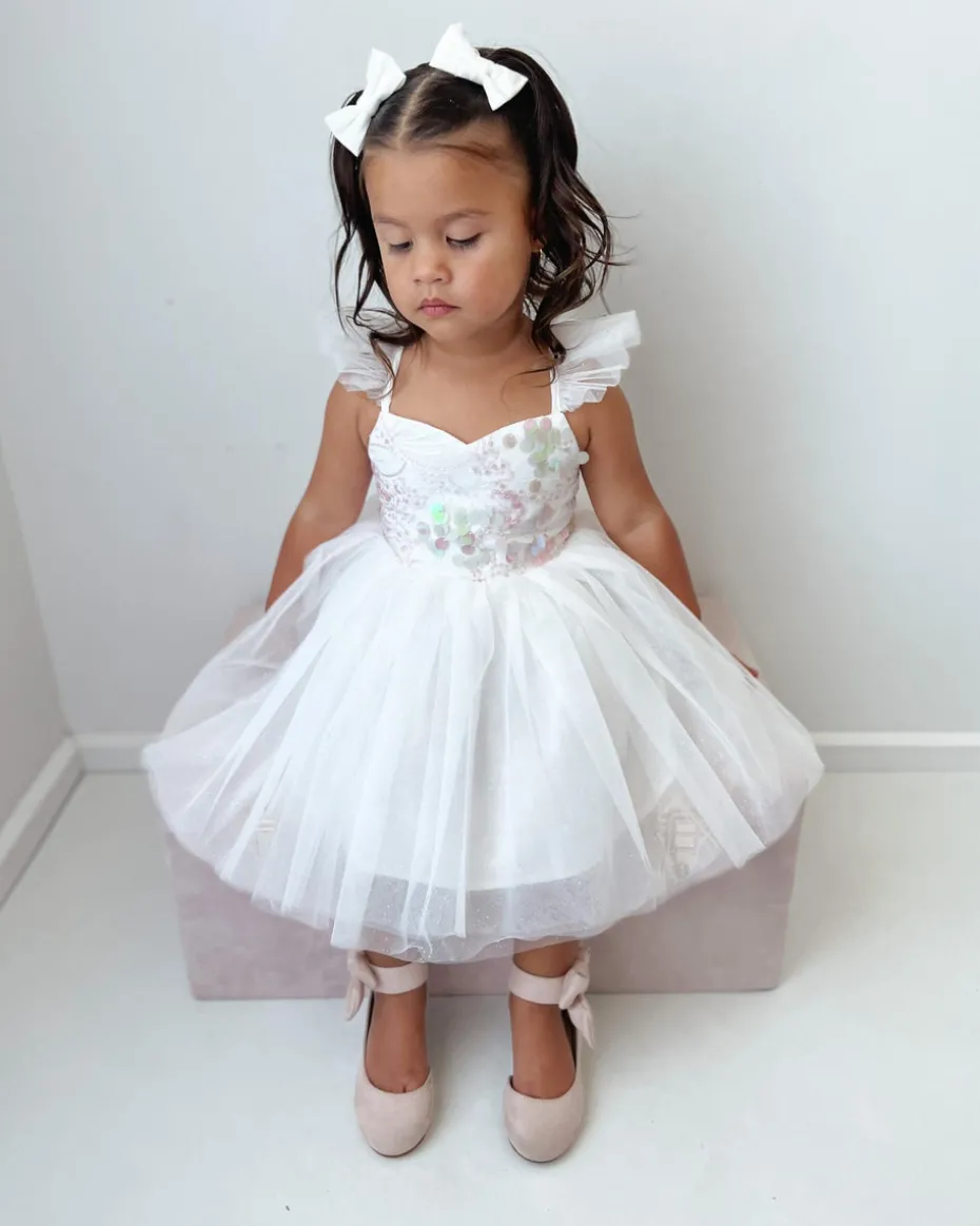 White Sparkle Baby Girl Tulle Hair Accessories