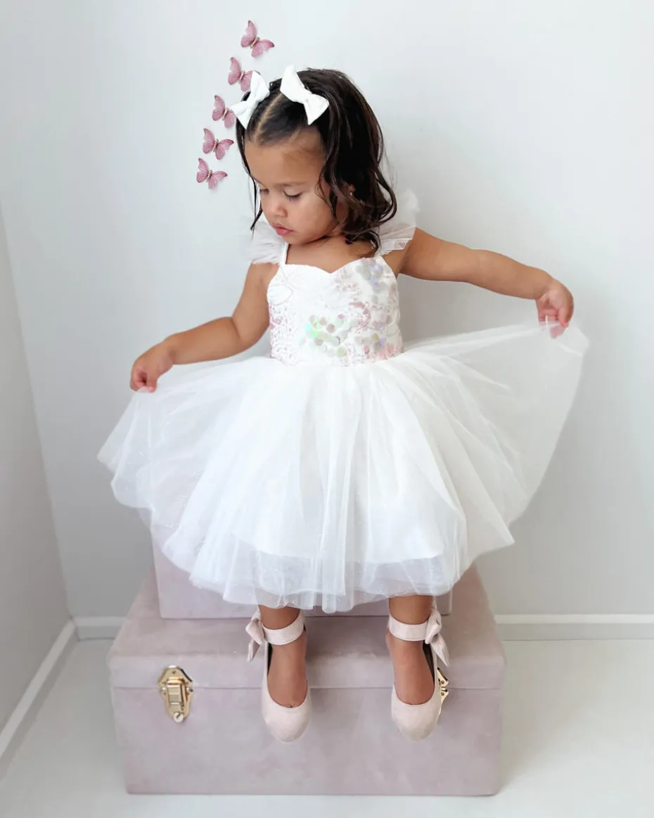 White Sparkle Baby Girl Tulle Hair Accessories