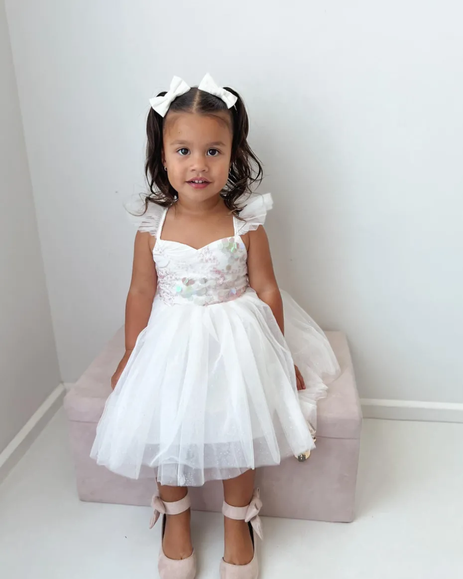 White Sparkle Baby Girl Tulle Hair Accessories