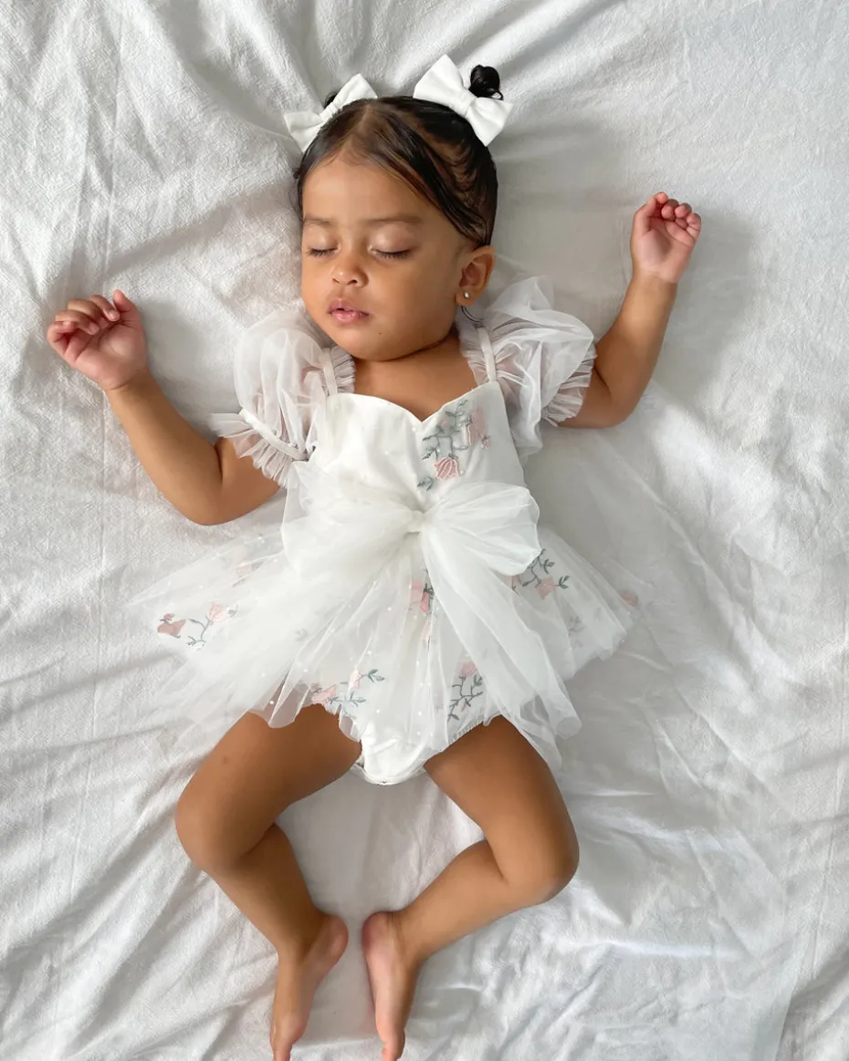 White Swan Lake Baby Girl Tulle Hair Accessories