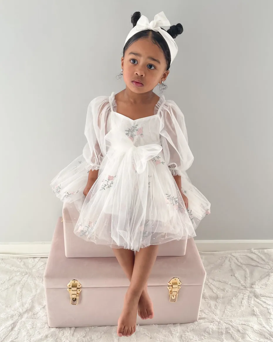 White Swan Lake Baby Girl Tulle Hair Accessories