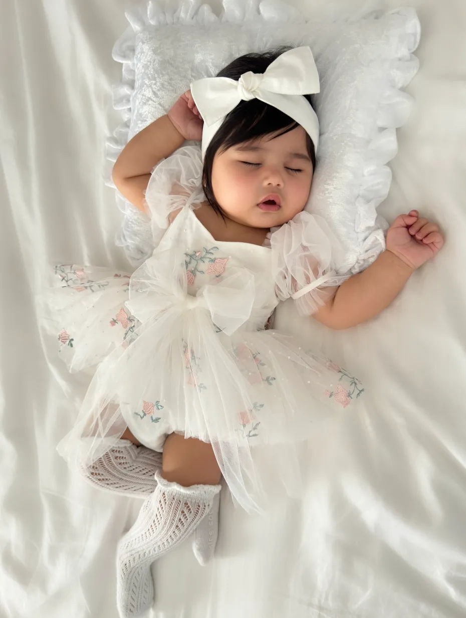 White Swan Lake Baby Girl Tulle Hair Accessories