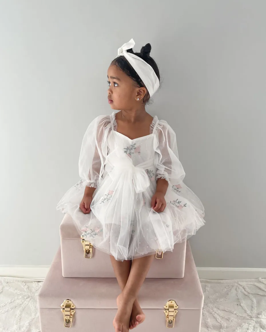 White Swan Lake Baby Girl Tulle Hair Accessories
