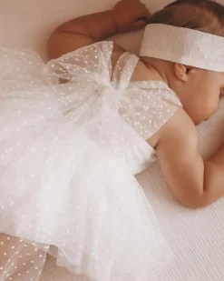 White Wildflower Baby Girl Romper